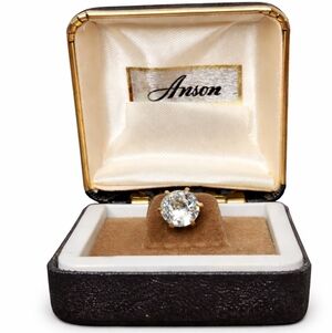 Anson Textured Silver Tone Round Tie Tack/pin EUC in Original Box